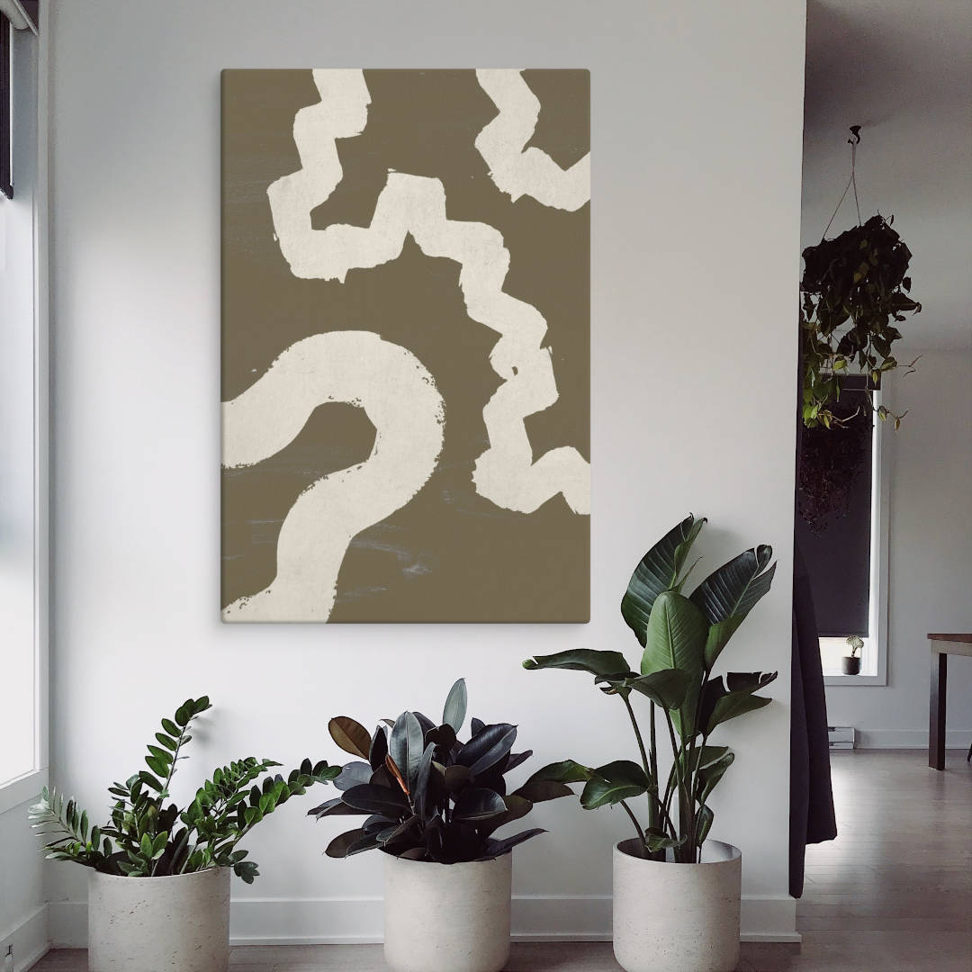 Earthly Tracks Abstract Canvas