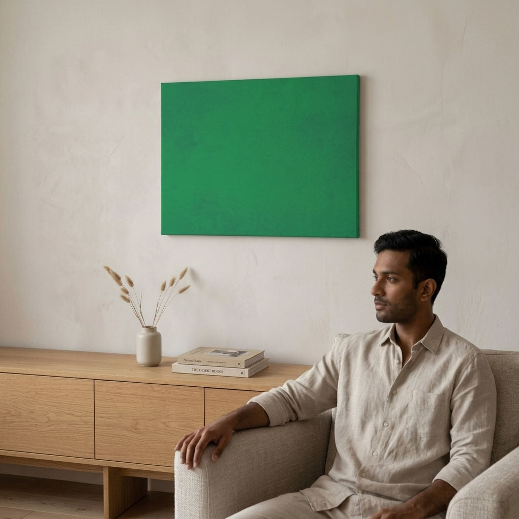 Pantone Green Absract Canvas