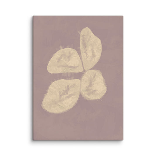 Neutral Floral Abstract Canvas Print