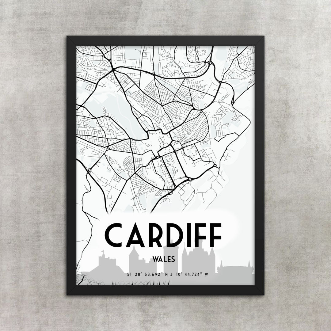 poster map of the city of liverpool, england, uk