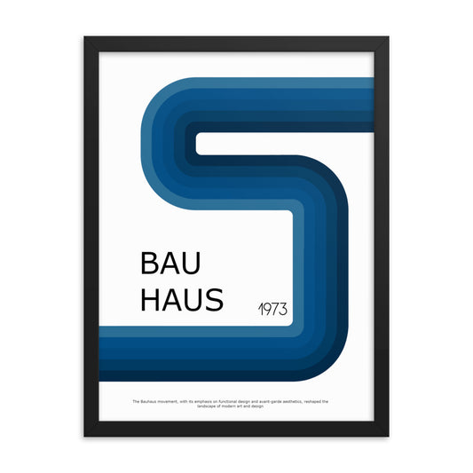 Bauhaus Blue Framed Print
