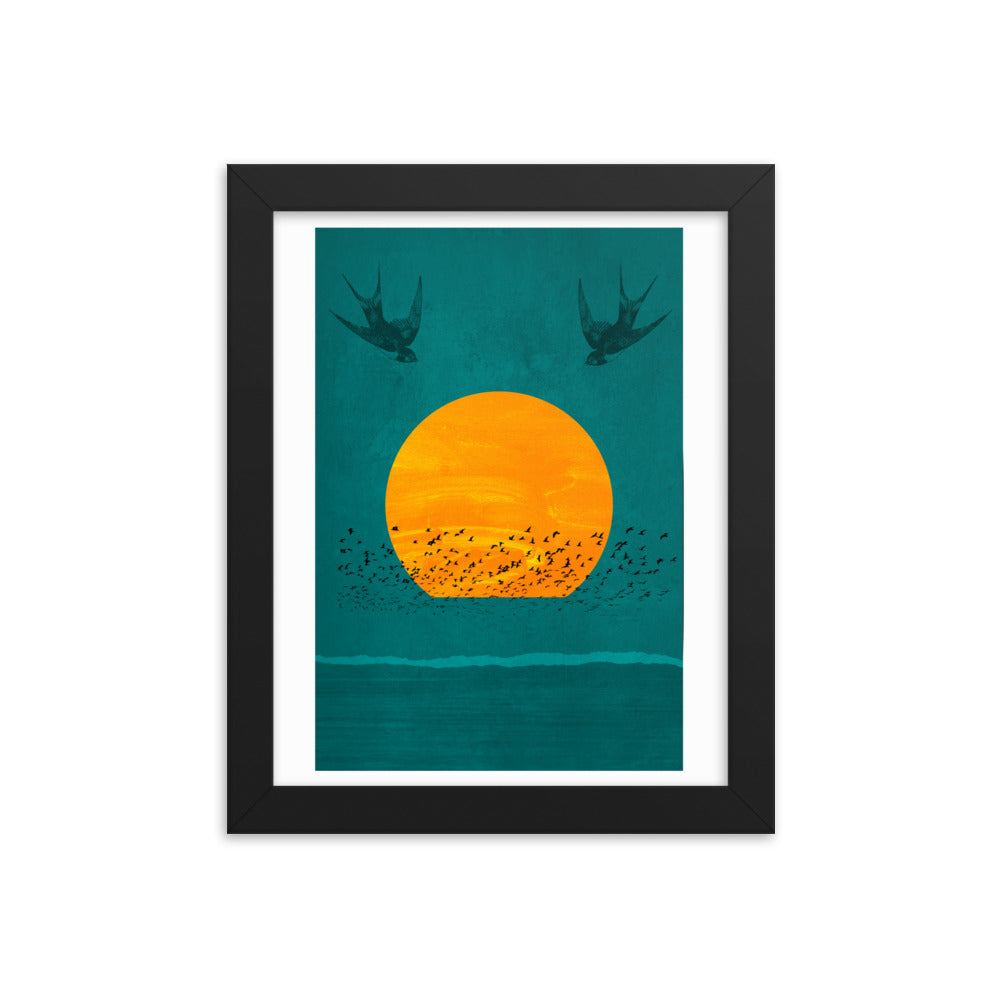 Birds Of The Sun Boho Framed Print