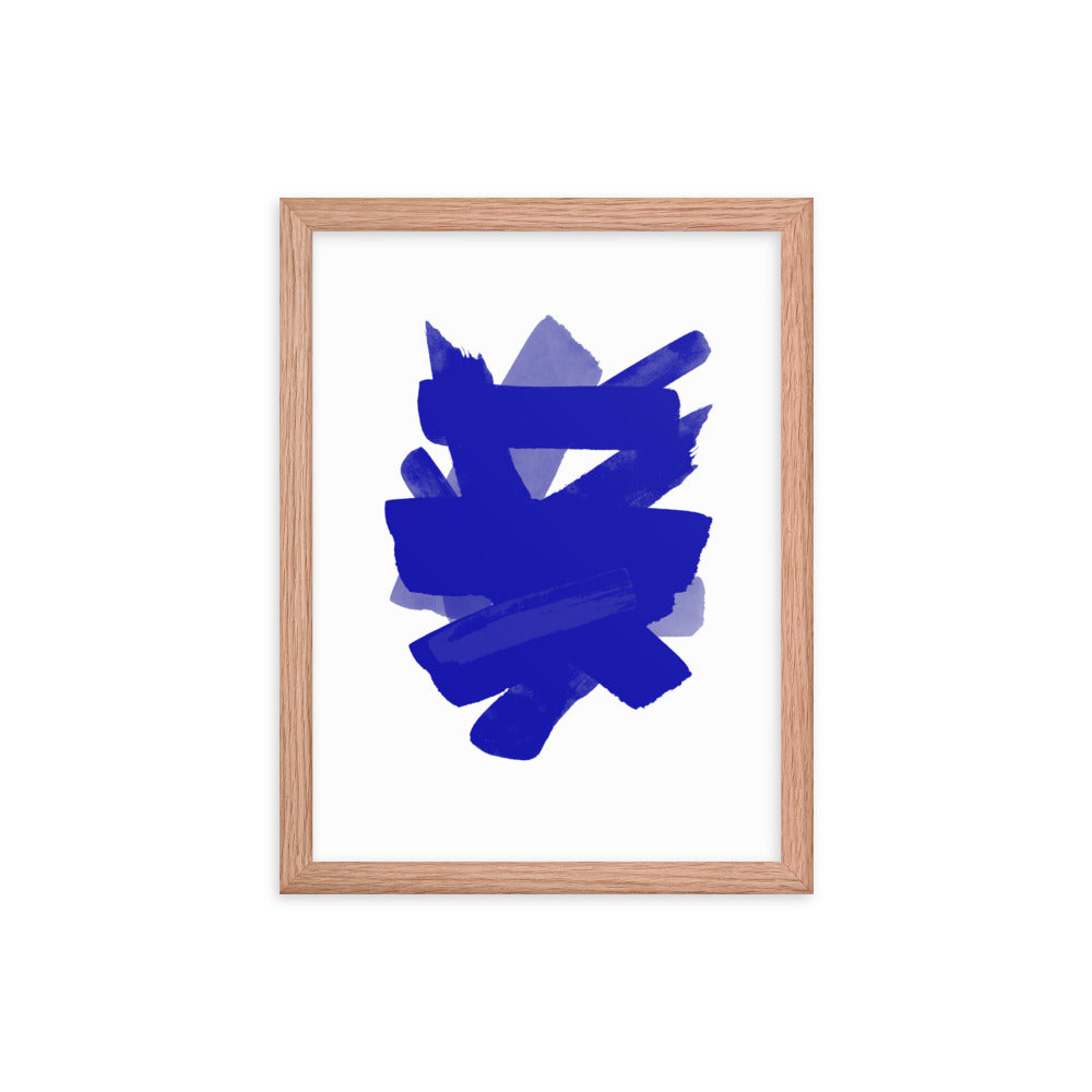 Blue Strokes Framed Print