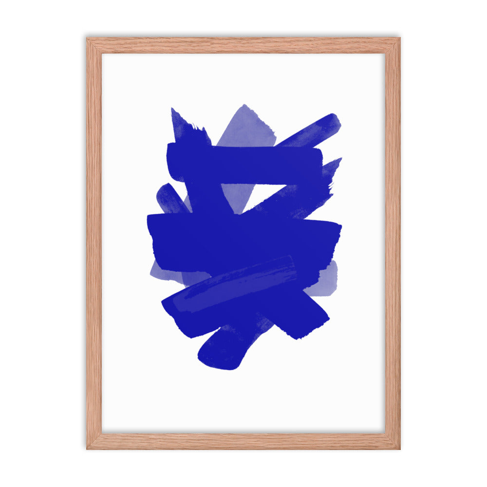 Blue Strokes Framed Print