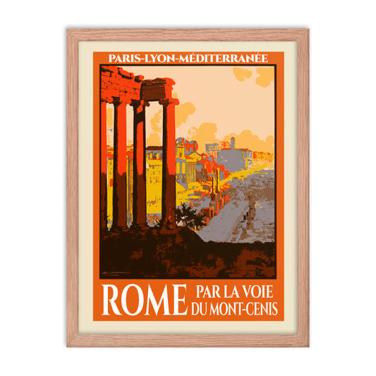 Rome Vintage Travel Poster Framed Print