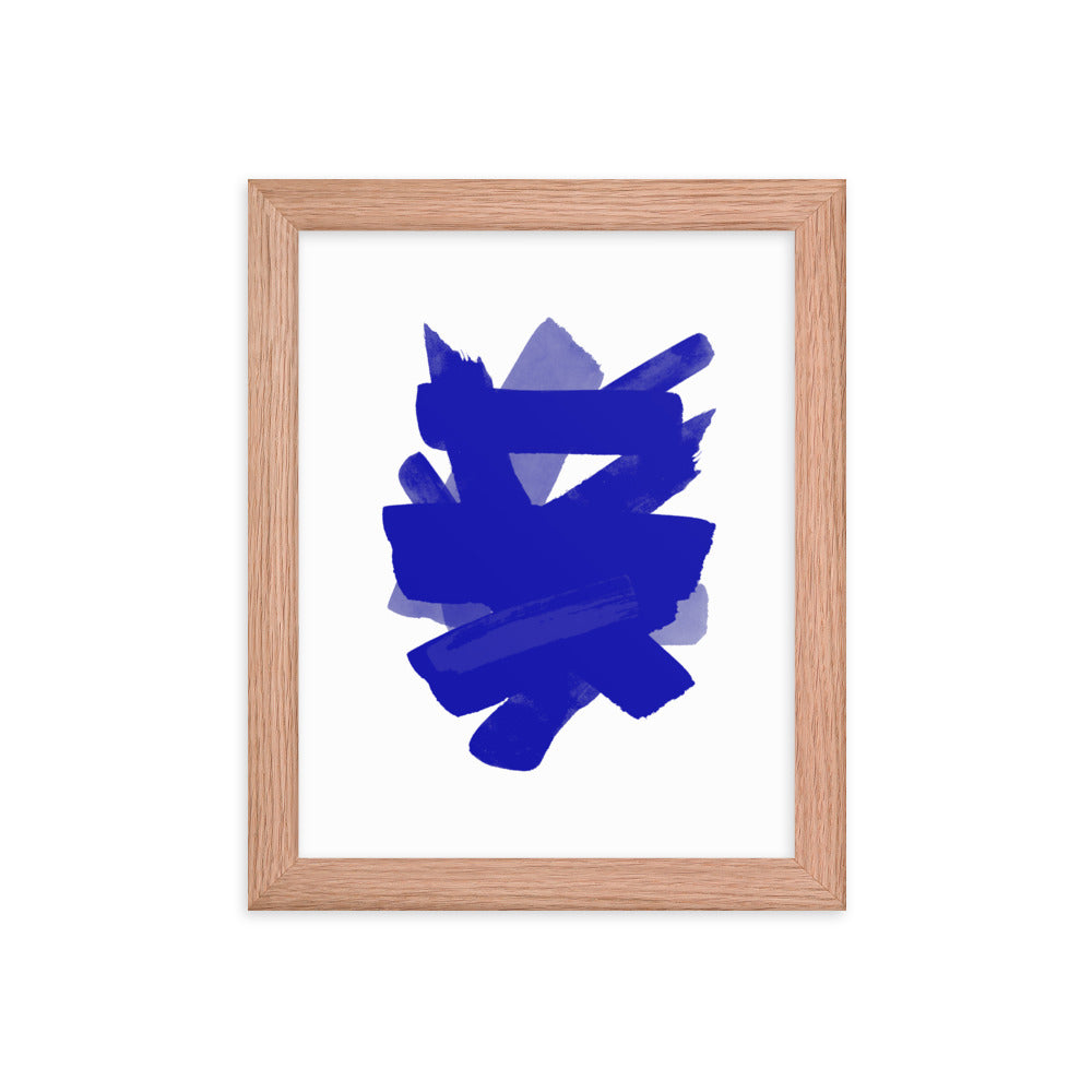 Blue Strokes Framed Print