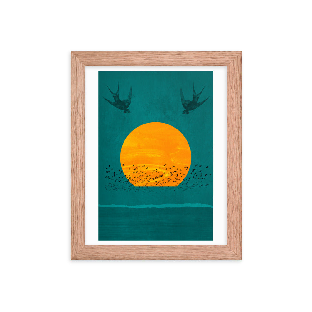 Birds Of The Sun Boho Framed Print