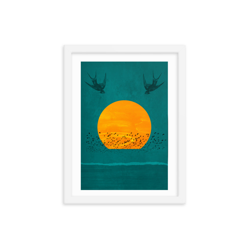 Birds Of The Sun Boho Framed Print