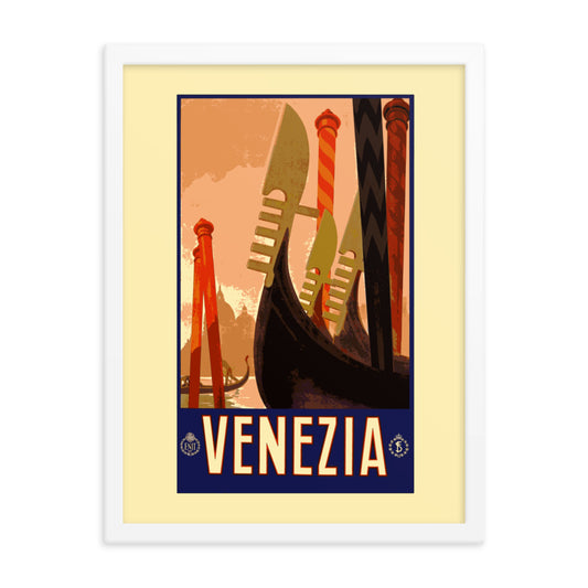 Venezia Vintage Travel Poster Framed Print