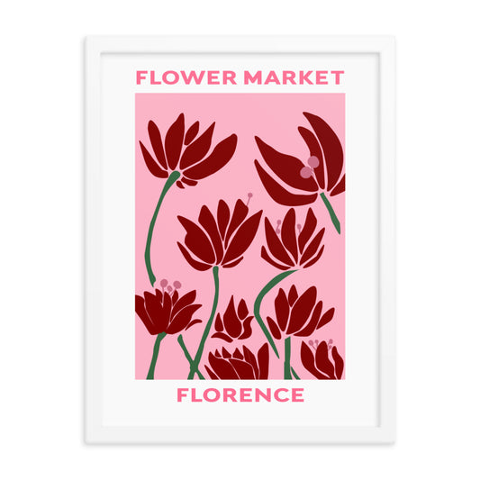 Florence Flower Market Framed Print