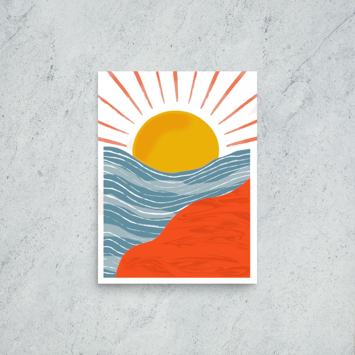 Abstract Sun Framed Print