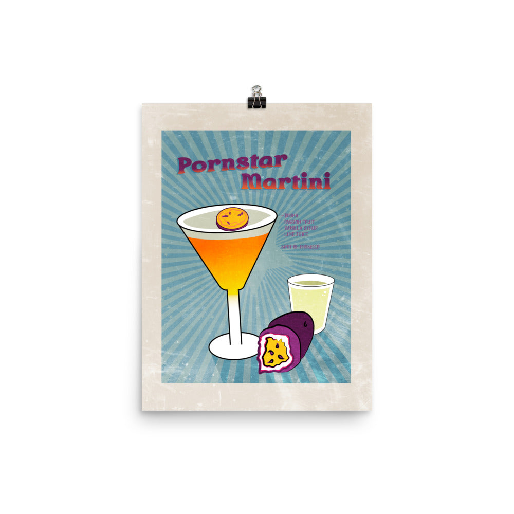 Pornstar Martini Cocktail Poster Print