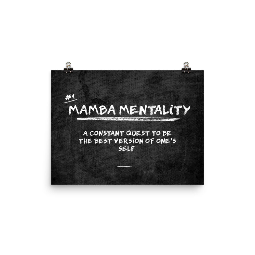 Mamba Mentality Motivational Poster Print