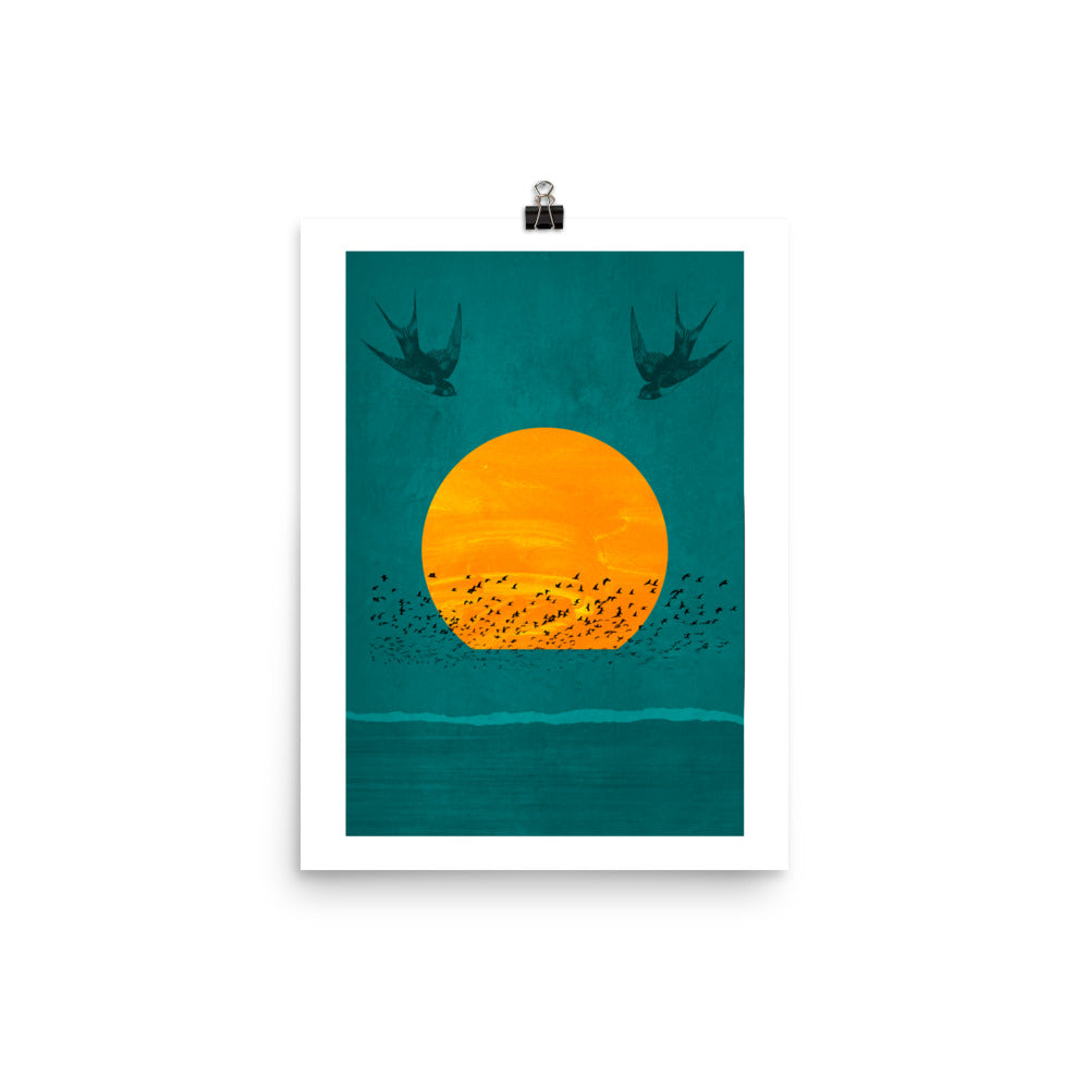 Birds Of The Sun Boho Framed Print
