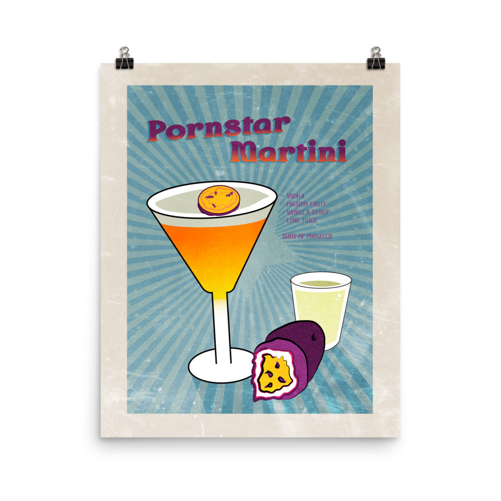 Pornstar Martini Cocktail Poster Print
