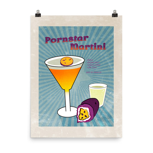 Pornstar Martini Cocktail Poster Print