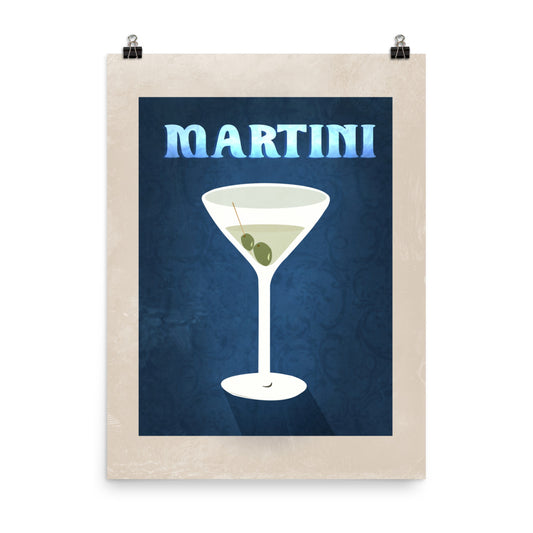 Martini Cocktail Poster Print