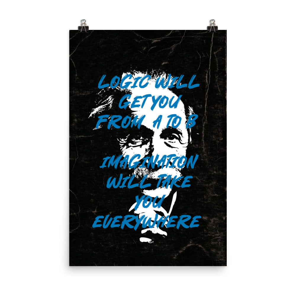 Imagination Can Take You Everywhere - Einstein Poster Print