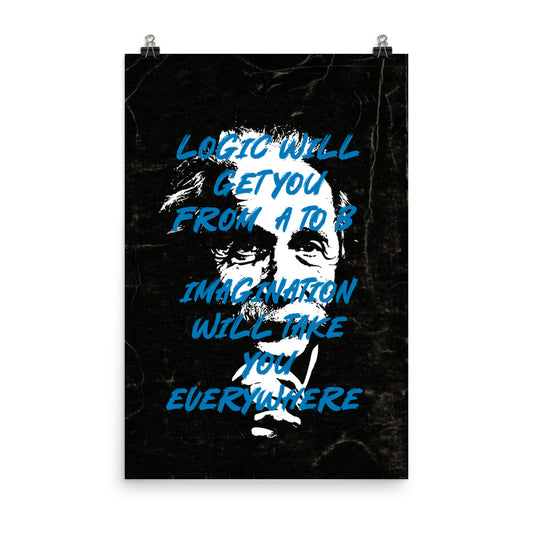 Imagination Can Take You Everywhere - Einstein Poster Print