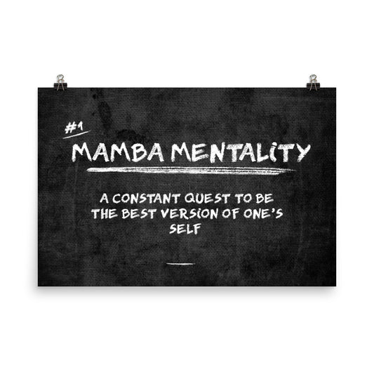 Mamba Mentality Motivational Poster Print
