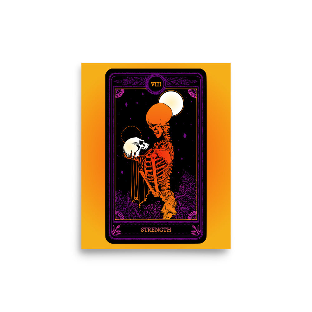 Strength - Tarot Card Framed Print