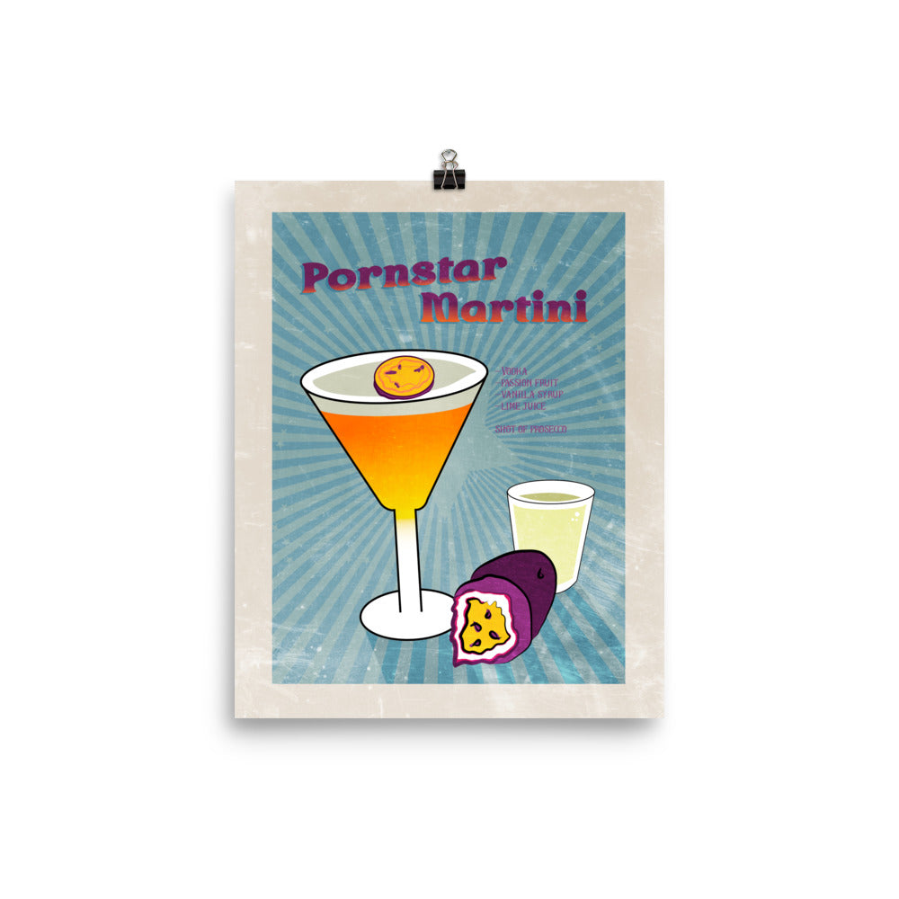 Pornstar Martini Cocktail Poster Print