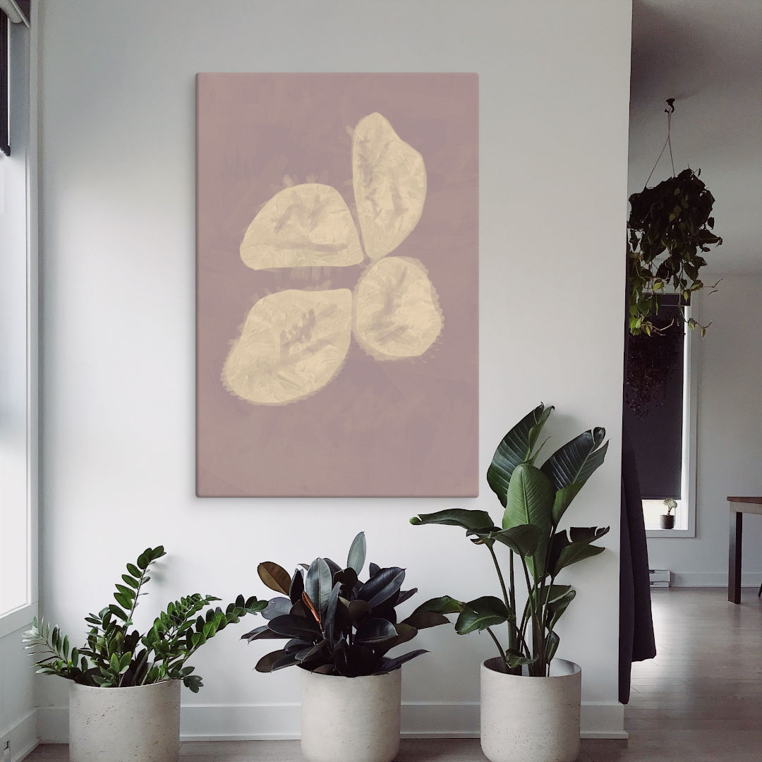 Neutral Floral Abstract Canvas Print