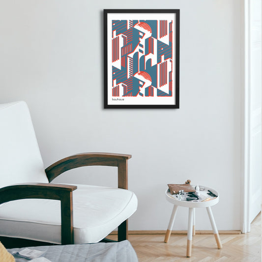 bauhaus shaped framed art print