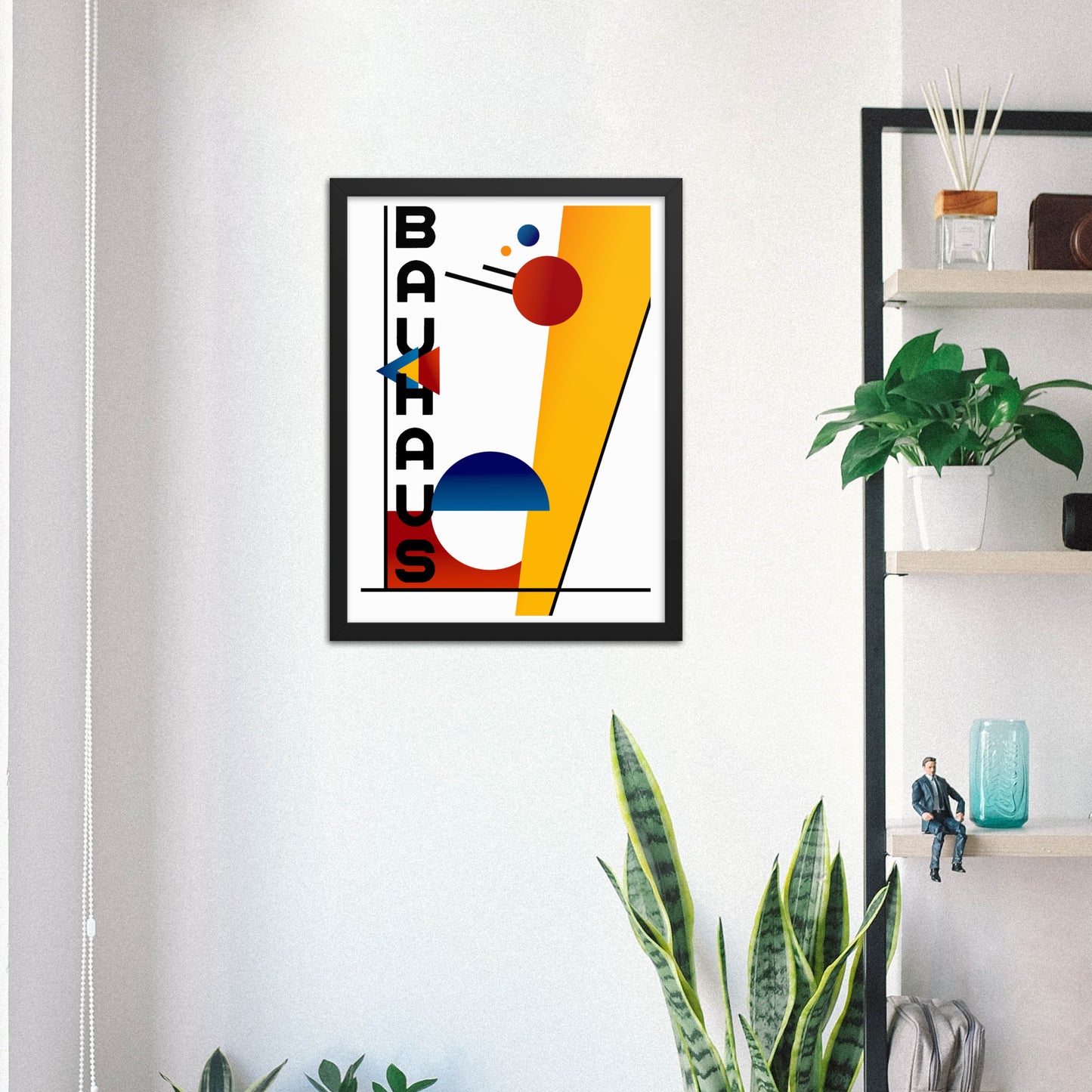 bauhaus black framed on wall