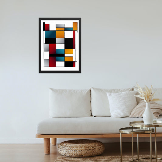 bauhaus black frame wall art on wall