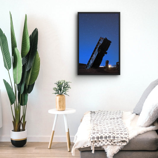 buried bus framed wall art