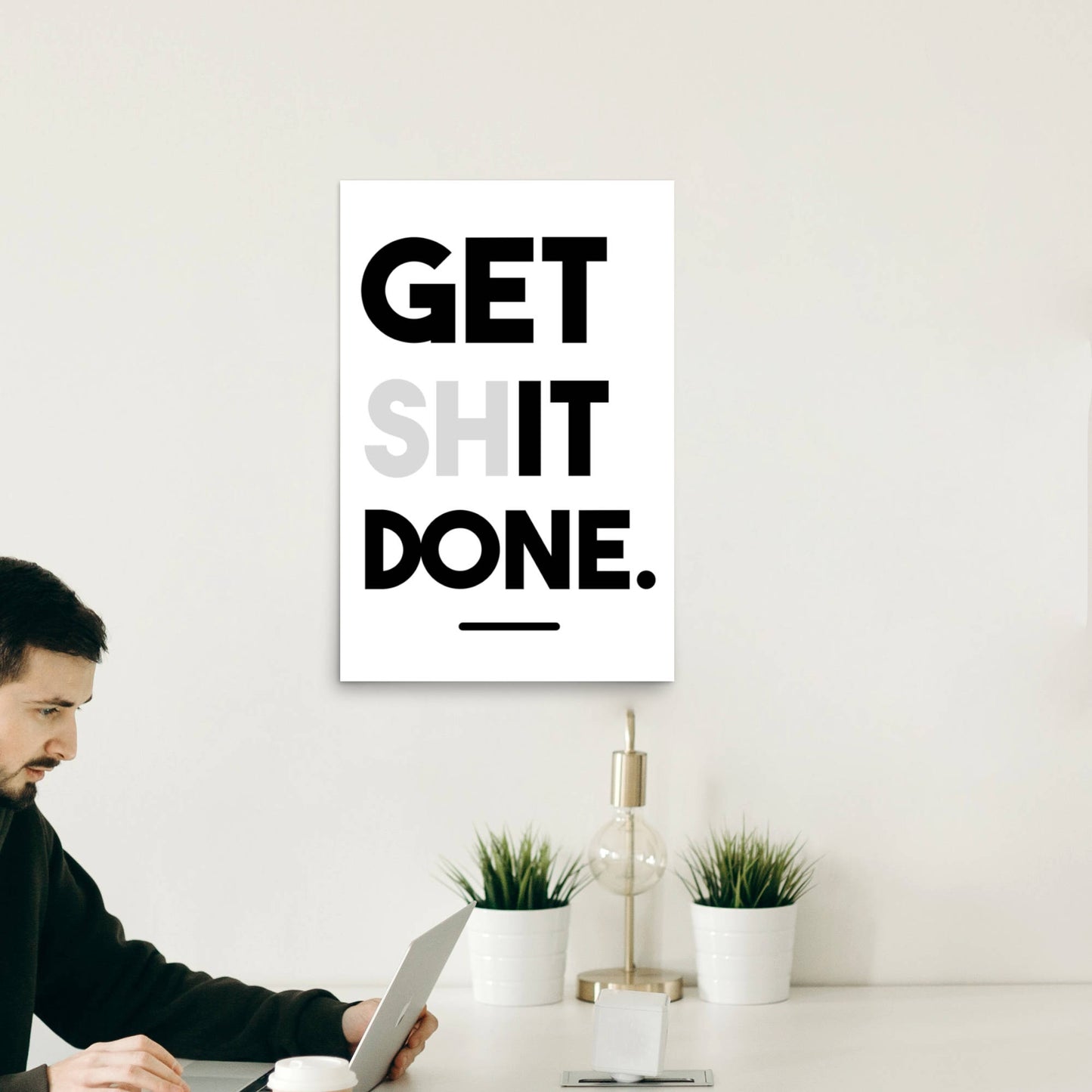 get it done business motivation poster wall art print