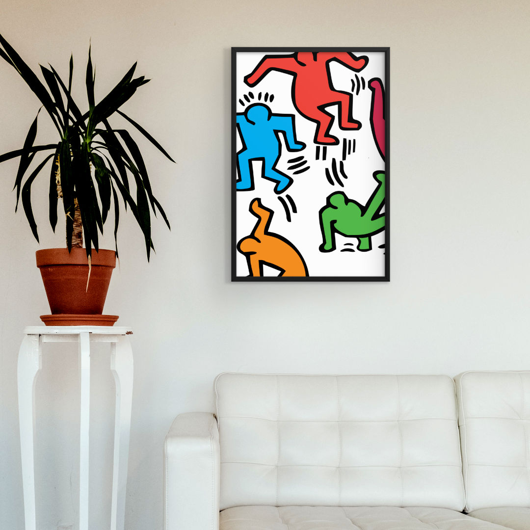 Keith Haring Inspired Framed Print 