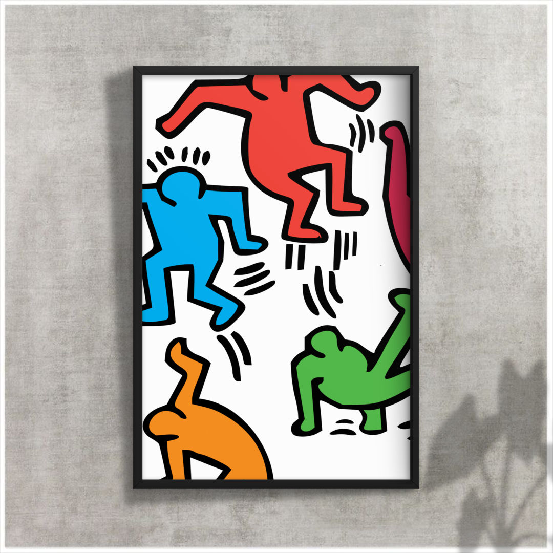 Keith Haring Inspired Framed Print