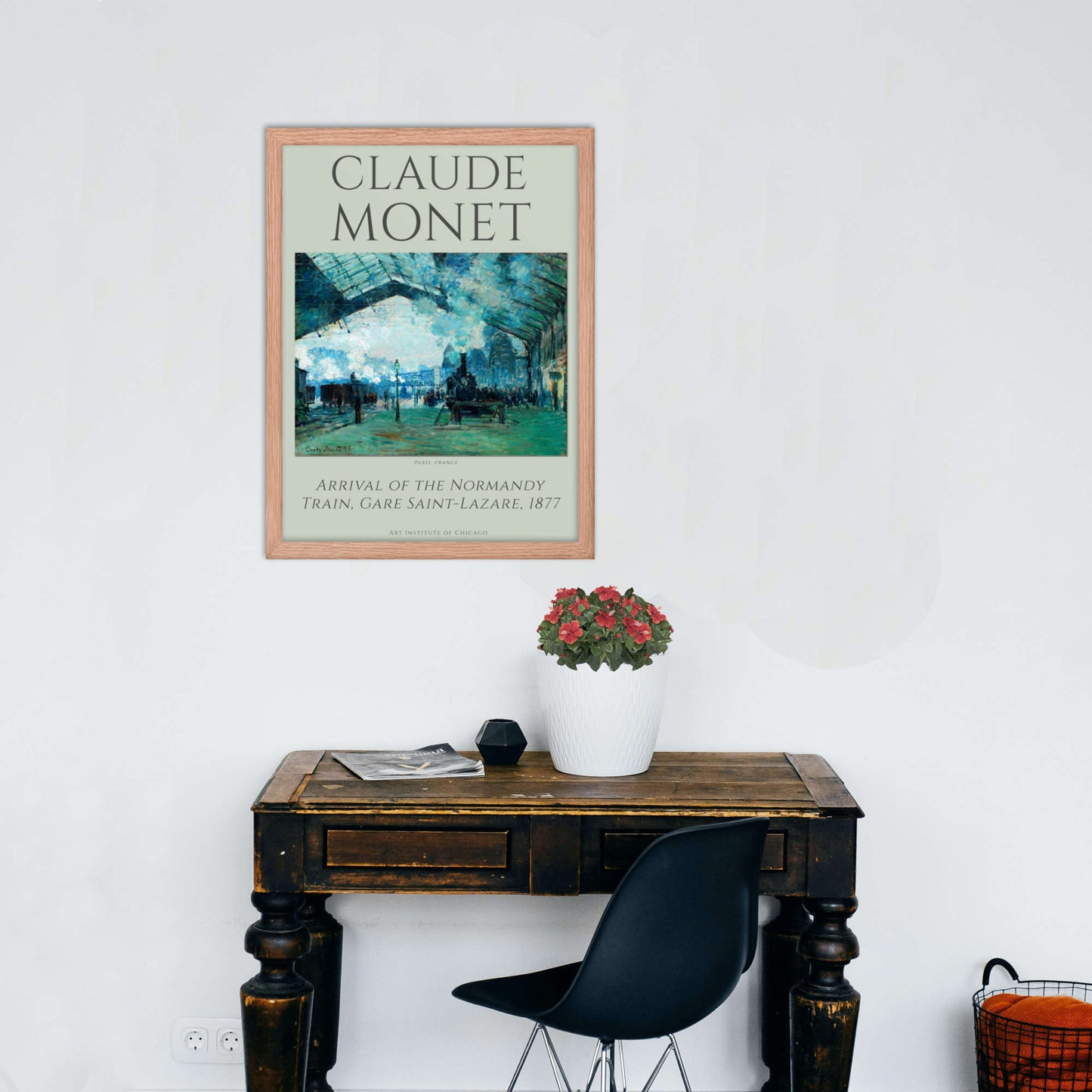Arrival of the Normandy Train claude monet framed