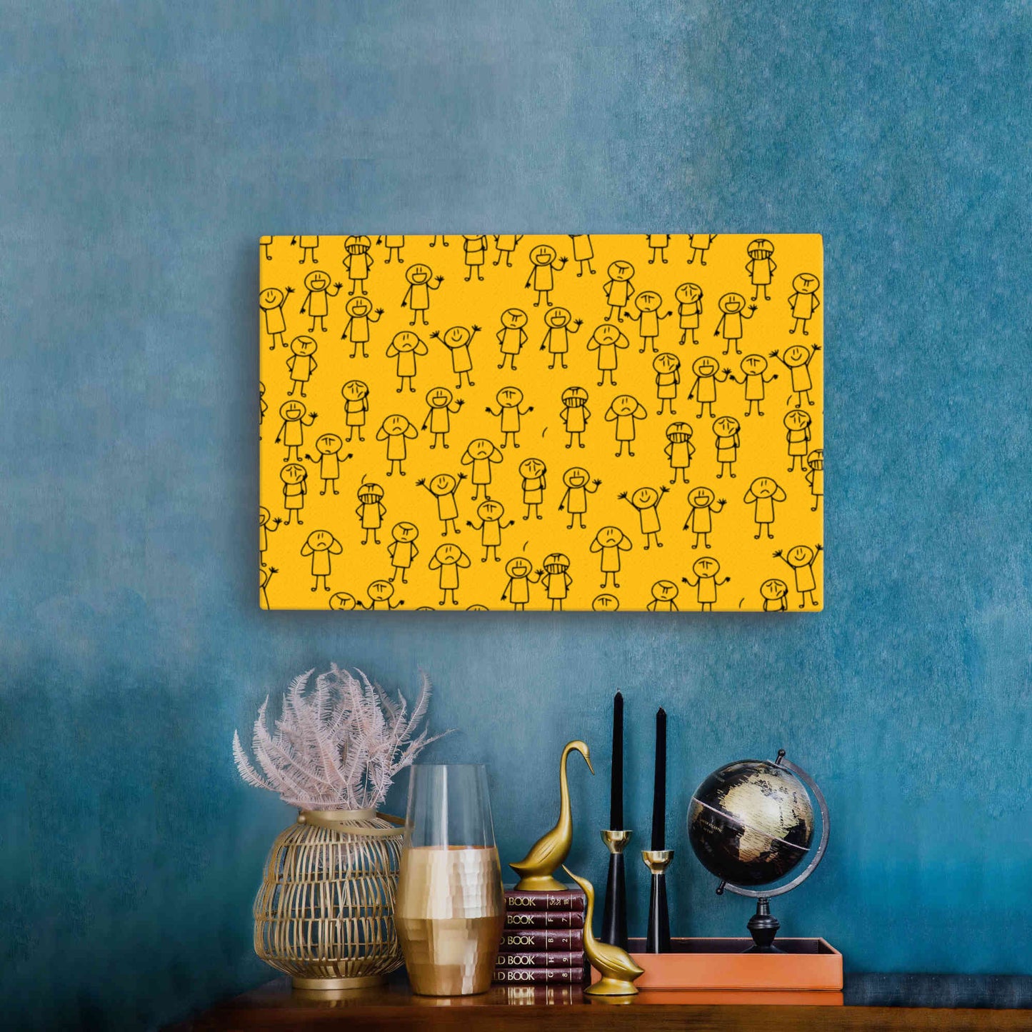 stickman canvas wall art print