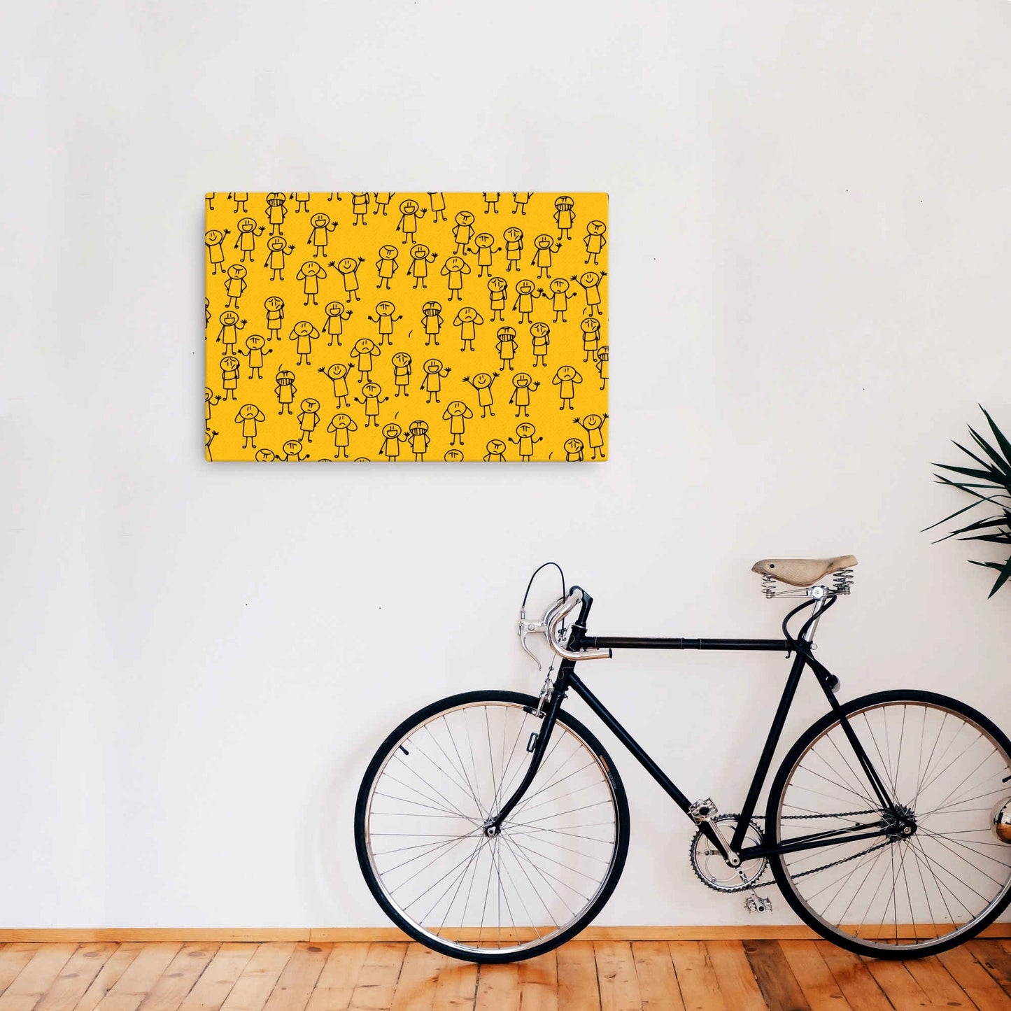 stickman canvas wall art print