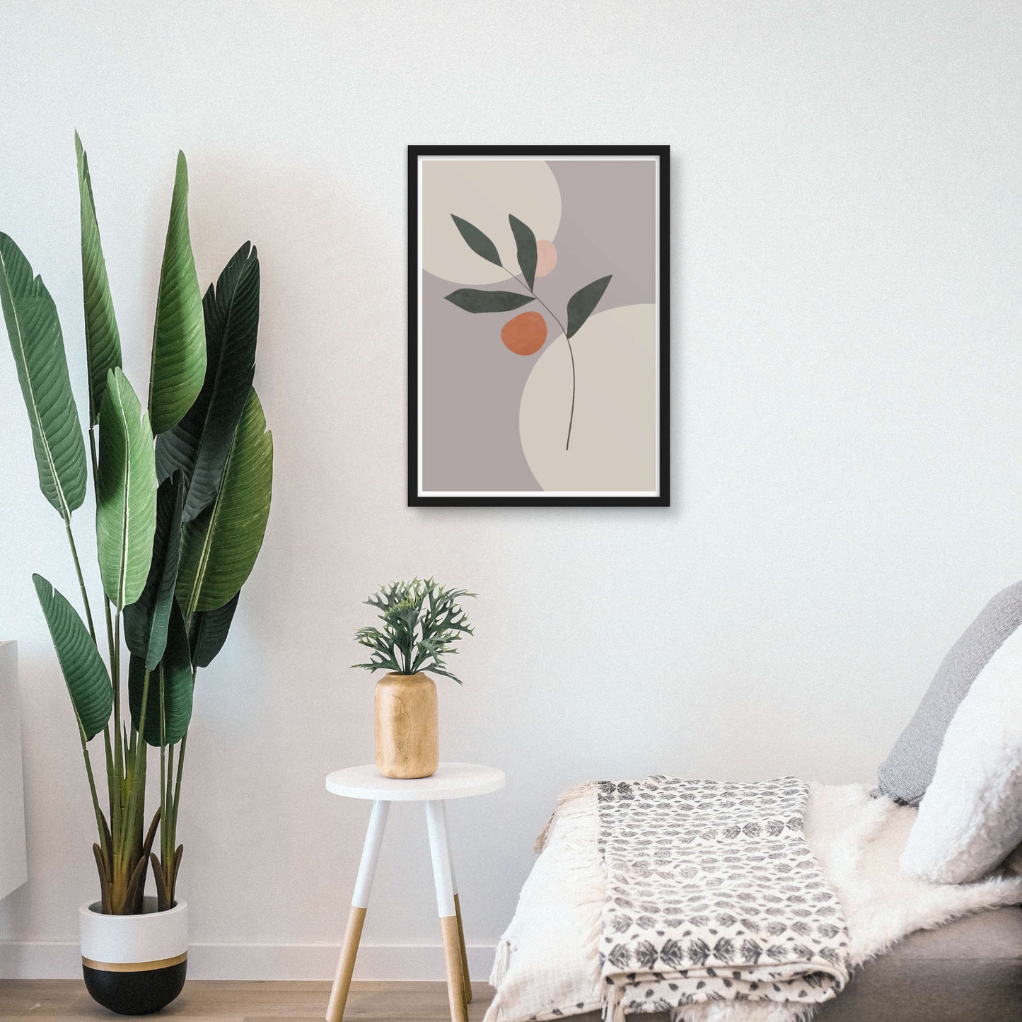 abstract floral framed wall art