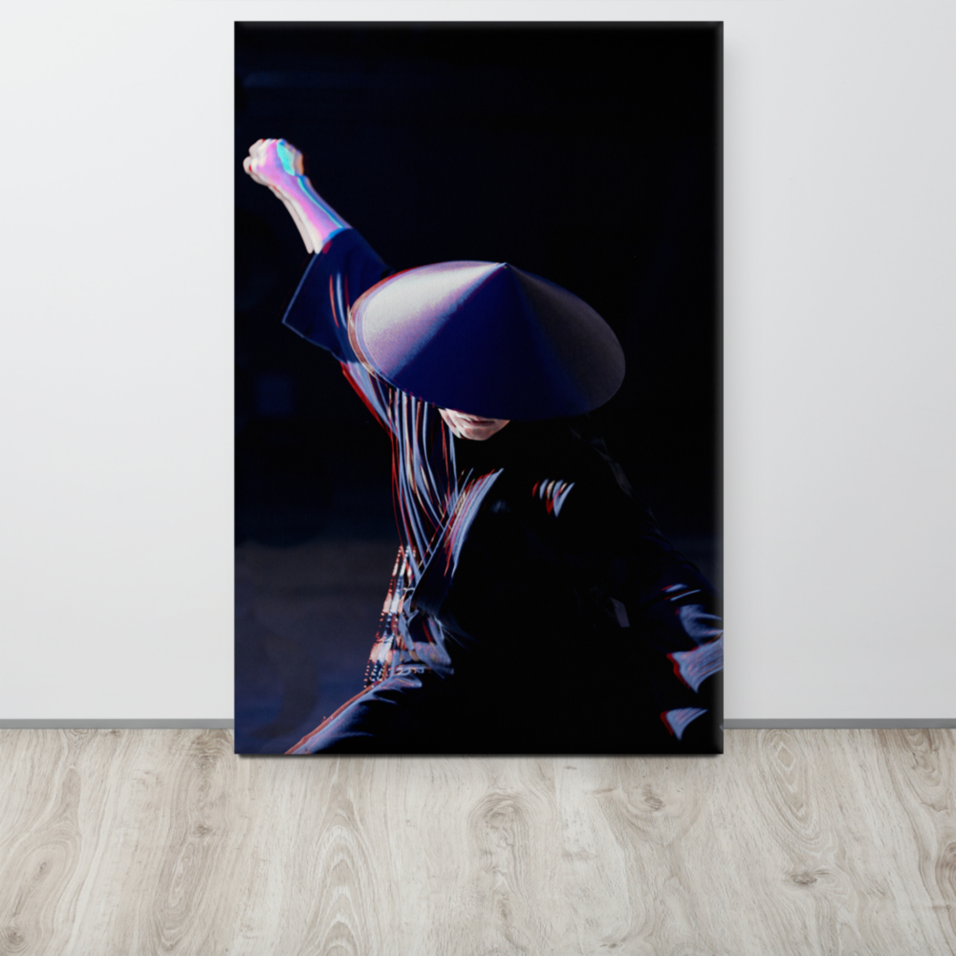 samurai canvas print wall art mock-up