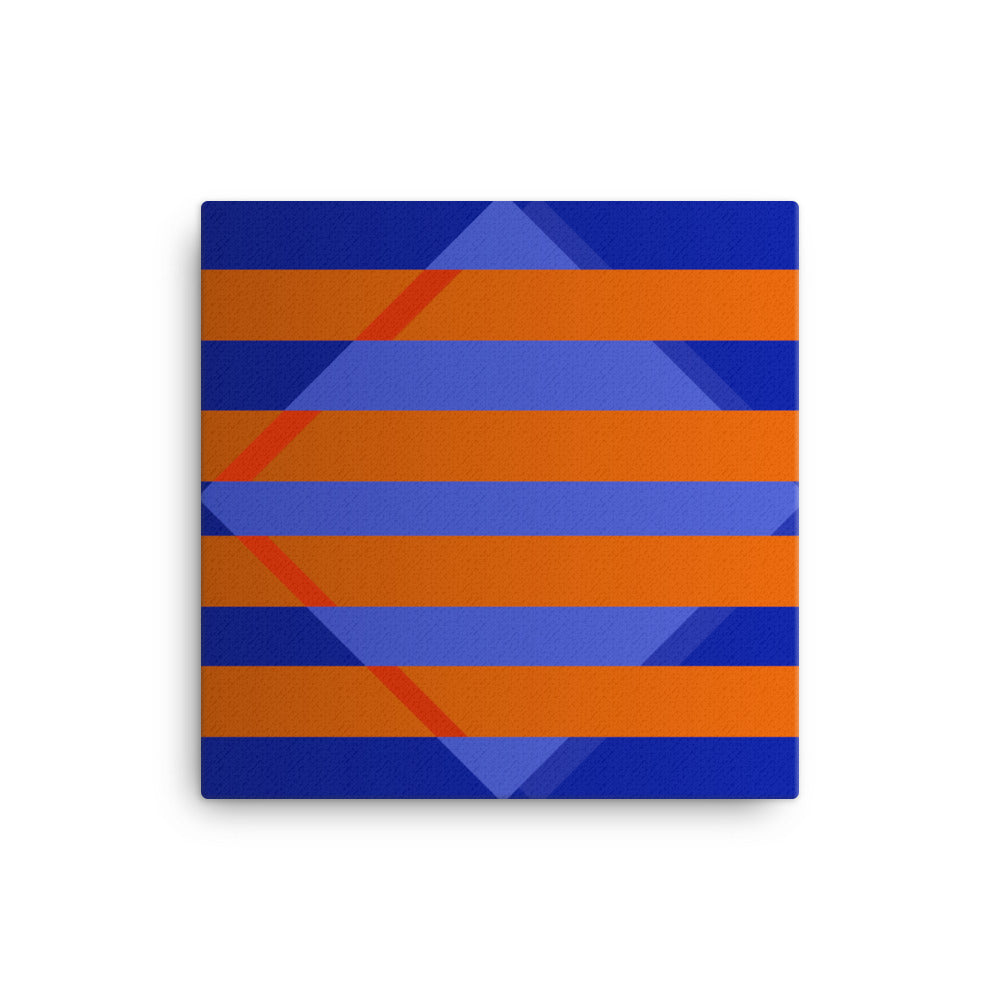 Blue & Orange Abstract Canvas Print