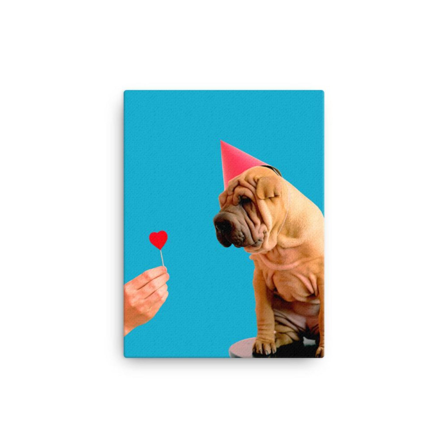 wrinkly dog wall art canvas print