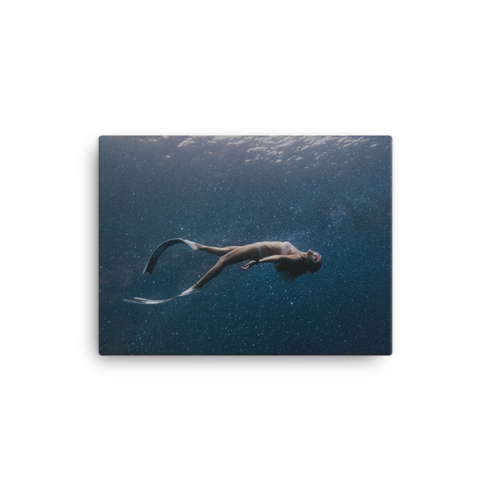 Galactic Freediving Canvas Print