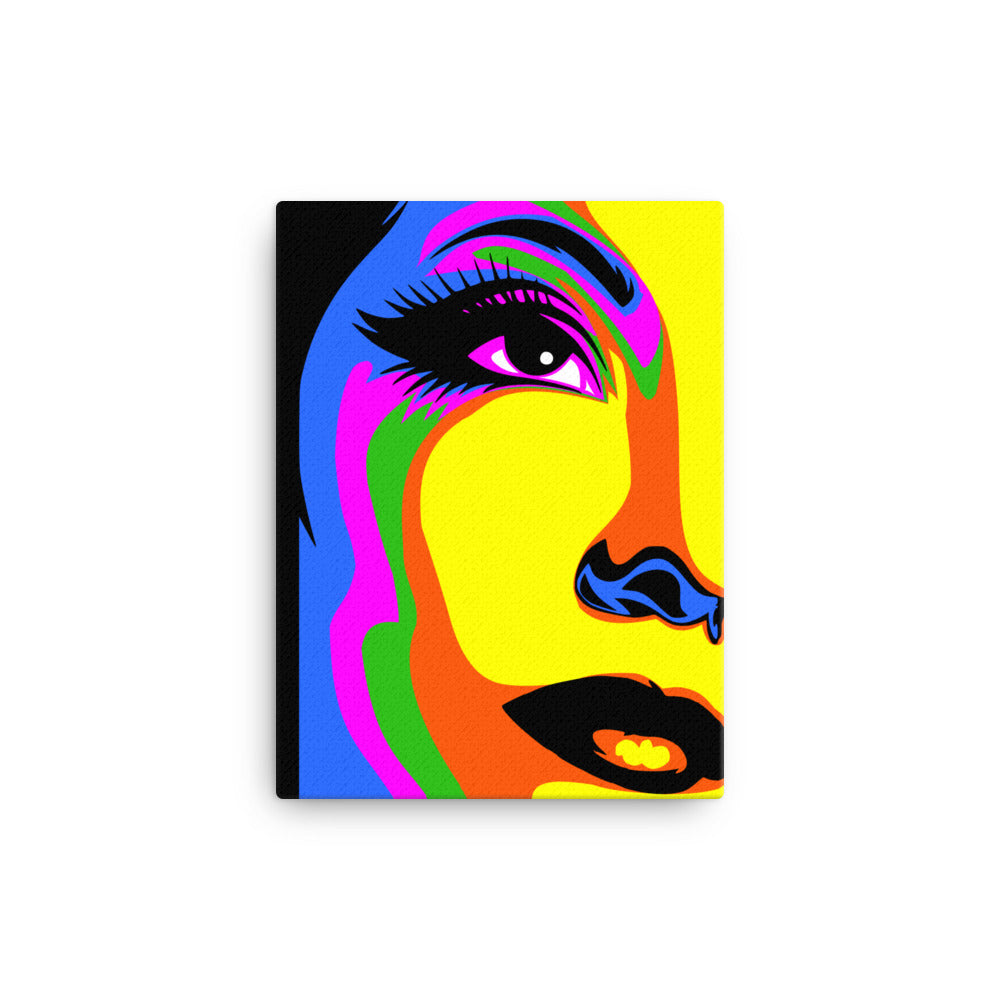 Face in Vibrancy Canvas Print
