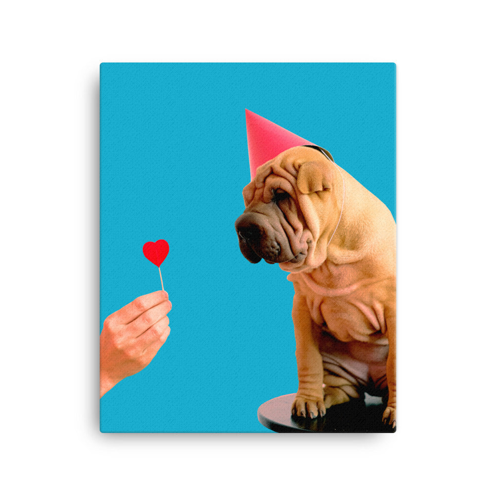 Wrinkly Dog Canvas Print