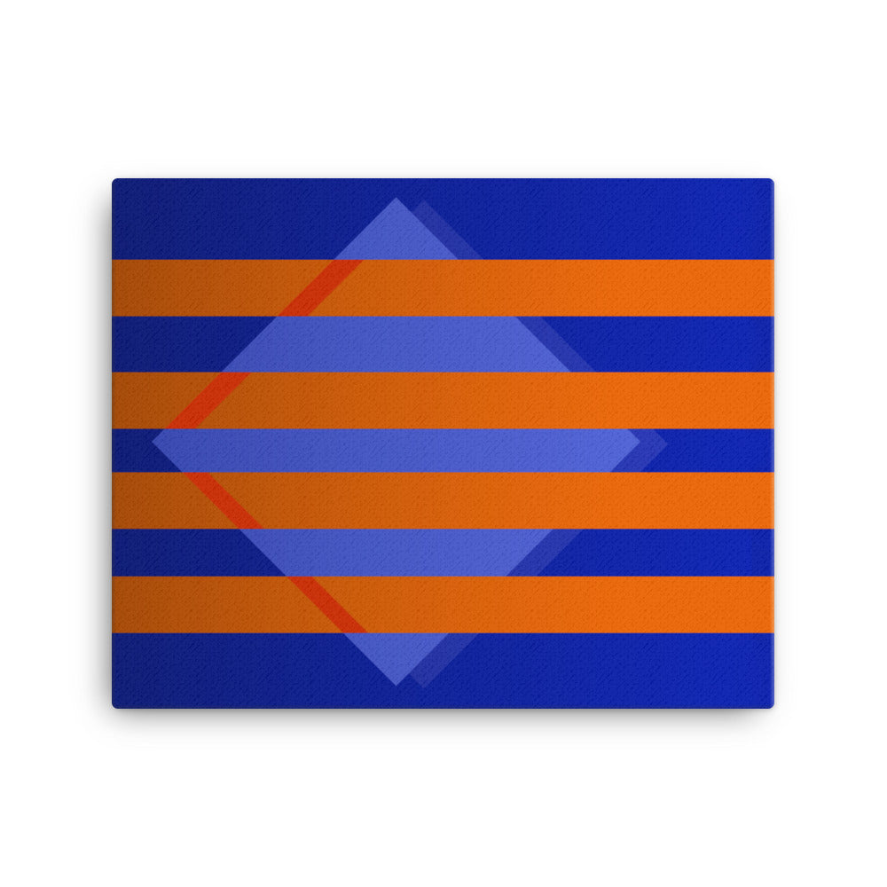 Blue & Orange Abstract Canvas Print