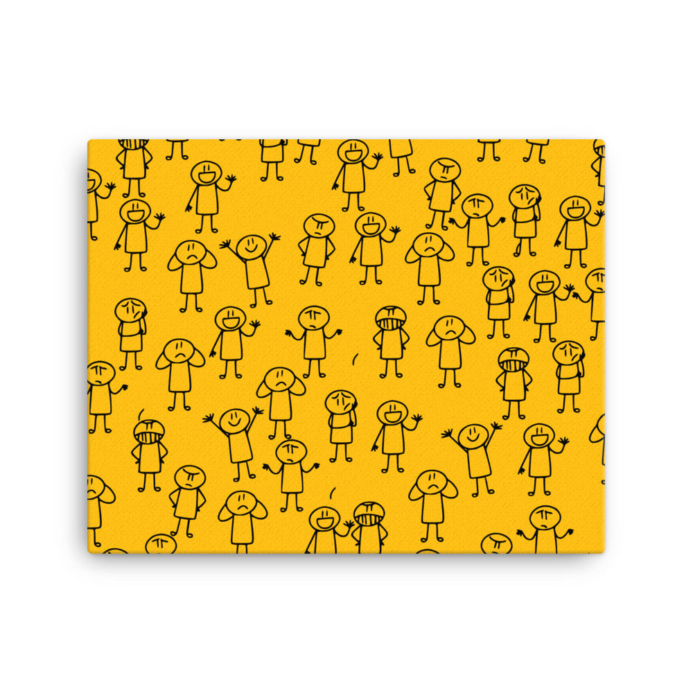 Stickman Emotions Canvas Print