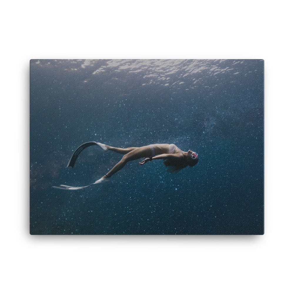 Galactic Freediving Canvas Print