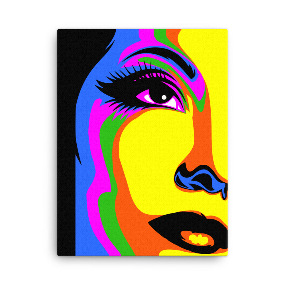 Face in Vibrancy Canvas Print