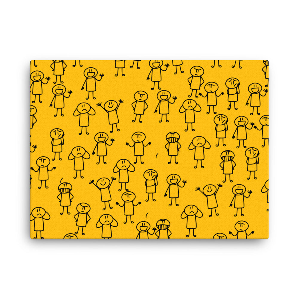 Stickman Emotions Canvas Print