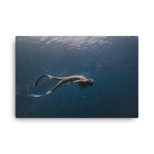 freediving in galaxy space water sea